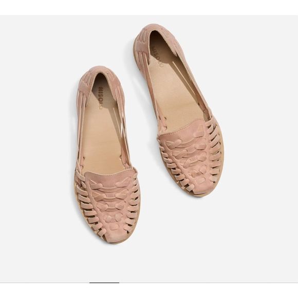 Nisolo Shoes - Nisolo Desert Rose Nude Huarache Leather Sandal